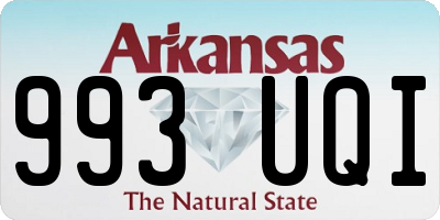 AR license plate 993UQI