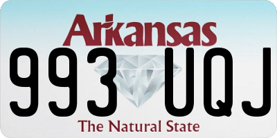 AR license plate 993UQJ