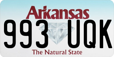 AR license plate 993UQK
