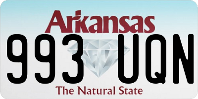 AR license plate 993UQN