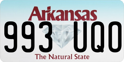 AR license plate 993UQO