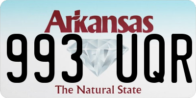 AR license plate 993UQR