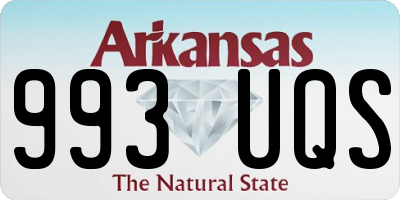 AR license plate 993UQS