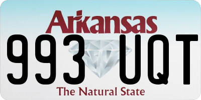 AR license plate 993UQT