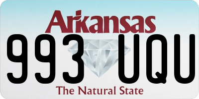 AR license plate 993UQU