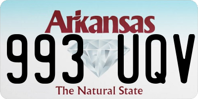 AR license plate 993UQV