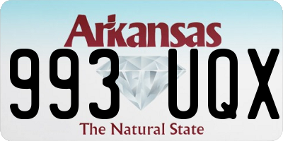 AR license plate 993UQX