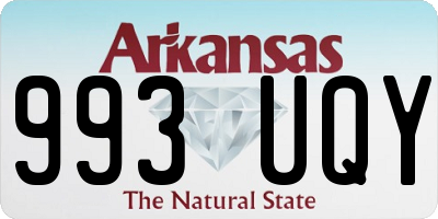 AR license plate 993UQY