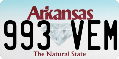 AR license plate 993VEM