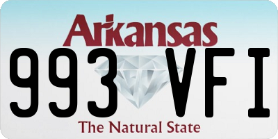 AR license plate 993VFI