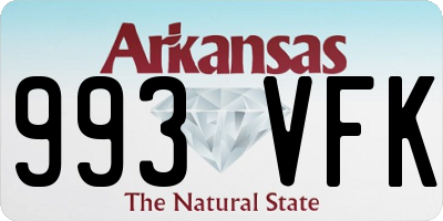AR license plate 993VFK