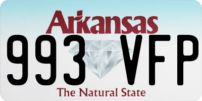 AR license plate 993VFP