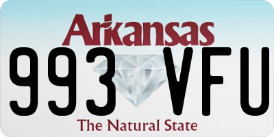 AR license plate 993VFU
