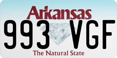 AR license plate 993VGF
