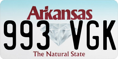 AR license plate 993VGK
