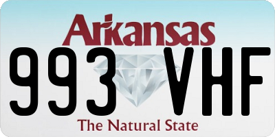 AR license plate 993VHF