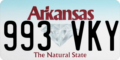 AR license plate 993VKY