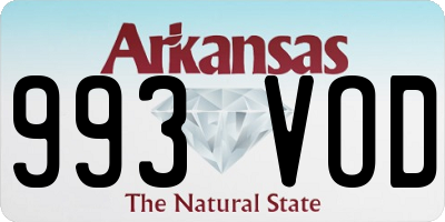 AR license plate 993VOD