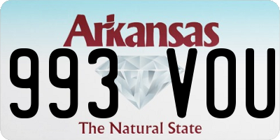 AR license plate 993VOU