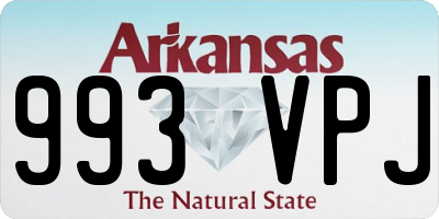 AR license plate 993VPJ
