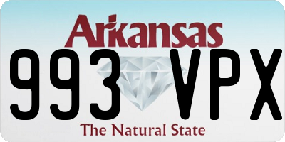AR license plate 993VPX