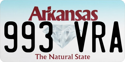 AR license plate 993VRA