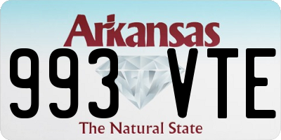AR license plate 993VTE