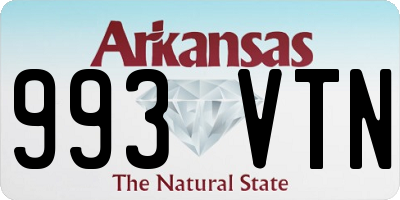 AR license plate 993VTN
