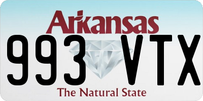 AR license plate 993VTX