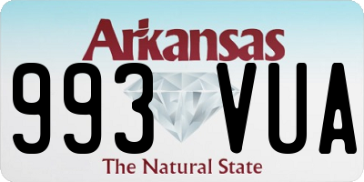AR license plate 993VUA