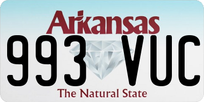 AR license plate 993VUC