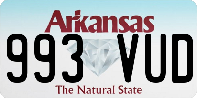AR license plate 993VUD