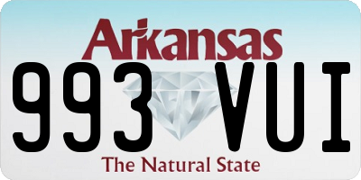 AR license plate 993VUI