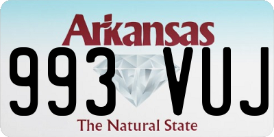 AR license plate 993VUJ