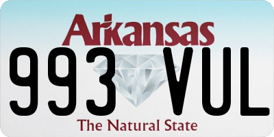 AR license plate 993VUL