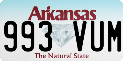 AR license plate 993VUM