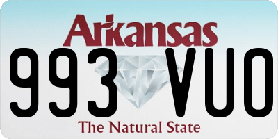 AR license plate 993VUO