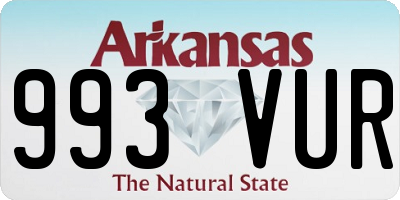 AR license plate 993VUR