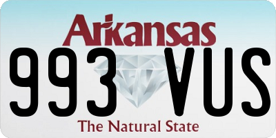 AR license plate 993VUS