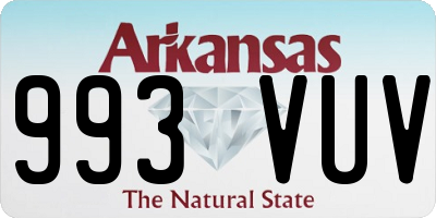 AR license plate 993VUV