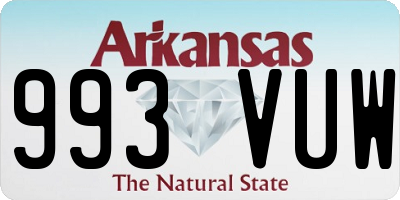 AR license plate 993VUW