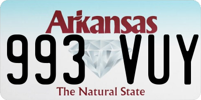AR license plate 993VUY