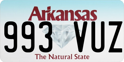 AR license plate 993VUZ