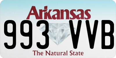 AR license plate 993VVB