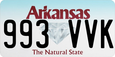 AR license plate 993VVK