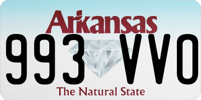 AR license plate 993VVO