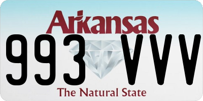 AR license plate 993VVV