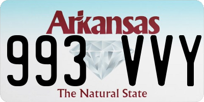 AR license plate 993VVY