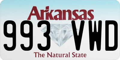 AR license plate 993VWD