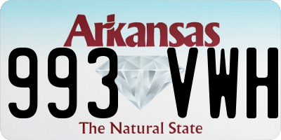 AR license plate 993VWH